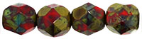 (image for) Czech Fire Polish 6mm-Red Opaque Picasso
